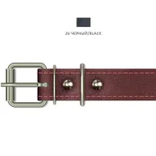 Ошейник Cristel для собак, из кожи, 25 мм / 38-50 см, чёрный