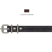 Ошейник Cristel для собак, из кожи, прошитый, 14 мм / 27-35 см, коричневый