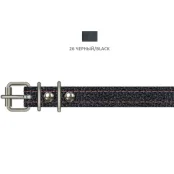 Ошейник Cristel для собак, из кожи, прошитый, 14 мм / 27-35 см, чёрный