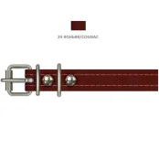 Ошейник Cristel для собак, из кожи, прошитый, 16 мм / 32-40 см, коньяк