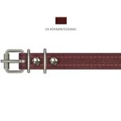 Ошейник Cristel для собак, из кожи, прошитый тканью, 16 мм / 32-40 см, коньяк