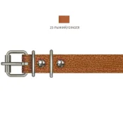 Ошейник Cristel для собак, из кожи, прошитый, 18 мм / 36-44 см, рыжий