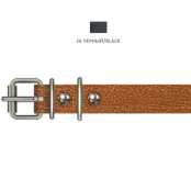 Ошейник Cristel для собак, из кожи, прошитый тканью, 18 мм / 36-44 см, чёрный