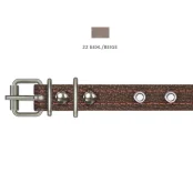 Ошейник Cristel для собак, из кожи, с украшениями, 16 мм / 32-40 см, бежевый