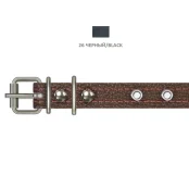 Ошейник Cristel для собак, из кожи, с украшениями, 16 мм / 32-40 см, чёрный