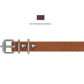 Нашийник Cristel для собак, з лакованої шкіри зеніт, 14 мм / 27-35 см, коньяк