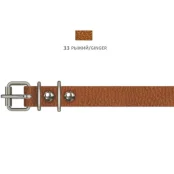 Нашийник Cristel для собак, з лакованої шкіри зеніт, 14 мм / 27-35 см, рудий