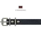 Нашийник Cristel для собак, з лакованої шкіри зеніт, 16 мм / 32-40 см, коньяк