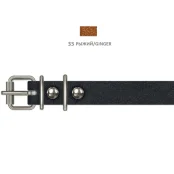 Нашийник Cristel для собак, з лакованої шкіри зеніт, 16 мм / 32-40 см, рудий