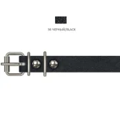 Нашийник Cristel для собак, з лакованої шкіри зеніт, 16 мм / 32-40 см, чорний