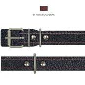 Нашийник Cristel для собак, з лакованої шкіри зеніт, 20 мм / 51 см, коньяк