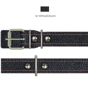 Нашийник Cristel для собак, з лакованої шкіри зеніт, 20 мм / 51 см, чорний