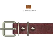 Нашийник Cristel для собак, з лакованої шкіри зеніт, 25 мм / 38-50 см, рудий