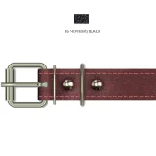 Нашийник Cristel для собак, з лакованої шкіри зеніт, 25 мм / 38-50 см, чорний