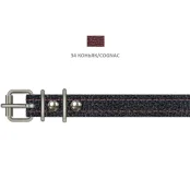 Нашийник Cristel для собак, з лакованої шкіри зеніт, прошитий, 14 мм / 27-35 см, коньяк