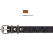 Нашийник Cristel для собак, з лакованої шкіри зеніт, прошитий, 14 мм / 27-35 см, рудий