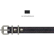 Нашийник Cristel для собак, з лакованої шкіри зеніт, прошитий, 14 мм / 27-35 см, чорний