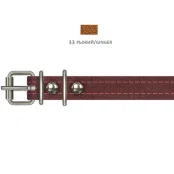 Нашийник Cristel для собак, з лакованої шкіри зеніт, прошитий, 16 мм / 32-40 см, бежевий