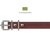 Нашийник Cristel для собак, з лакованої шкіри зеніт, прошитий, 16 мм / 32-40 см, зелений