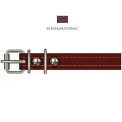 Нашийник Cristel для собак, з лакованої шкіри зеніт, прошитий тканиною, 16 мм / 32-40 см, коньяк