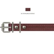 Нашийник Cristel для собак, з лакованої шкіри зеніт, прошитий, 16 мм / 32-40 см, коньяк