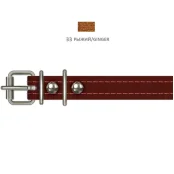 Нашийник Cristel для собак, з лакованої шкіри зеніт, прошитий, 16 мм / 32-40 см, рудий