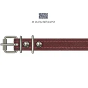 Нашийник Cristel для собак, з лакованої шкіри зеніт, прошитий, 16 мм / 32-40 см, сталевий