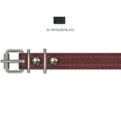 Нашийник Cristel для собак, з лакованої шкіри зеніт, прошитий 16 мм / 32-40 см, чорний