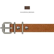 Нашийник Cristel для собак, з лакованої шкіри зеніт, 18 мм / 36-44 см, коричневий