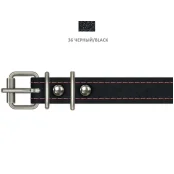 Нашийник Cristel для собак, з лакованої шкіри зеніт, прошитий, 18 мм / 36-44 см, чорний