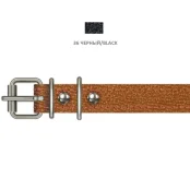 Нашийник Cristel для собак, з лакованої шкіри зеніт, 18 мм / 36-44 см, чорний