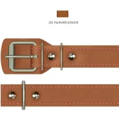 Нашийник Cristel для собак, з лакованої шкіри зеніт, 25 мм / 40-49 см, рудий