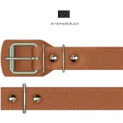 Нашийник Cristel для собак, з лакованої шкіри зеніт, 25 мм / 40-49 см, чорний