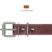 Нашийник Cristel для собак, з лакованої шкіри зеніт, прошитий, 25 мм / 45-57 см, рудий