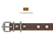 Нашийник Cristel для собак, з лакованої шкіри зеніт, з прикрасами, 16 мм / 32-40 см, бежевий