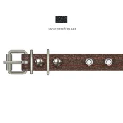 Нашийник Cristel для собак, з лакованої шкіри зеніт, з прикрасами, 16 мм / 32-40 см, чорний