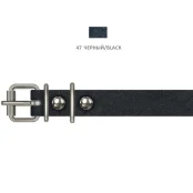 Нашийник Cristel для собак, з лакованої шкіри, 16 мм / 32-40 см, чорний