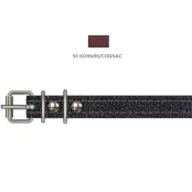 Нашийник Cristel для собак, з лакованої шкіри, прошитий, 14 мм / 27-35 см, коньяк