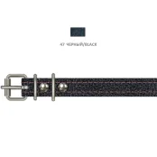 Нашийник Cristel для собак, з лакованої шкіри, прошитий, 14 мм / 27-35 см, чорний