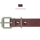 Нашийник Cristel для собак, з лакованої шкіри, прошитий, 25 мм / 63 см, коньяк