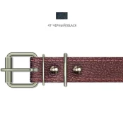 Нашийник Cristel для собак, з лакованої шкіри, прошитий, 25 мм / 63 см, чорний