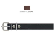 Ошейник Cristel для собак, кожа зенит, 30 мм / 48-60 см, коричневый