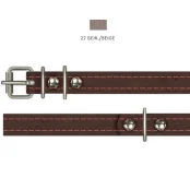 Ошейник Cristel для собак, кожа зенит, из 2-х частей, 14 мм / 27-35 см, бежевый