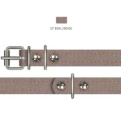 Ошейник Cristel для собак, кожа зенит, из 2-х частей, 16 мм / 43 см, бежевый