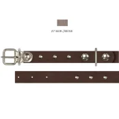 Ошейник Cristel для собак, кожа зенит, из 2-х частей, с украшением, 12 мм / 23-29 см, бежевый