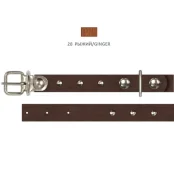 Ошейник Cristel для собак, кожа зенит, из 2-х частей, с украшением, 12 мм / 23-29 см, рыжий