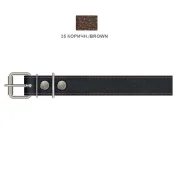 Ошейник Cristel для собак, кожа зенит, лакированный, 30 мм / 48-60 см, коричневый