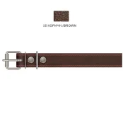 Ошейник Cristel для собак, кожа зенит, лакированный, прошитый, 30 мм / 47-59 см, коричневый