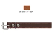 Ошейник Cristel для собак, кожа зенит, прошитый, 30 мм / 47-59 см, рыжий