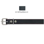 Ошейник Cristel для собак, кожаный, 30 мм / 48-60 см, чёрный